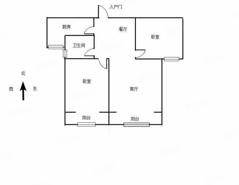 美丽之都2室2厅1卫103㎡南49万