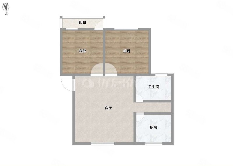 大板楼2室1厅1卫56.45㎡东南35万