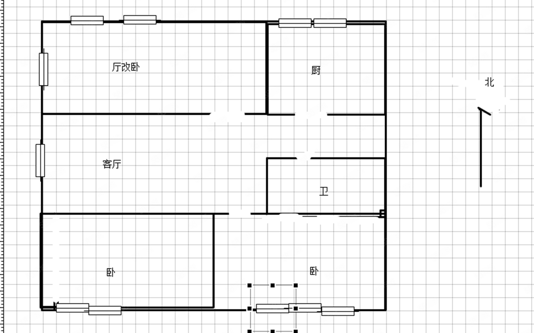 金柏小区2室2厅1卫110㎡南北145万