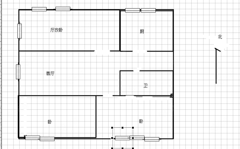 金柏小区2室2厅1卫110㎡南北145万