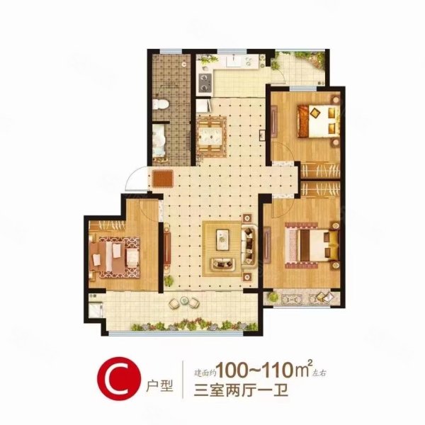 裕升国际花园3室3厅2卫160㎡南北119万