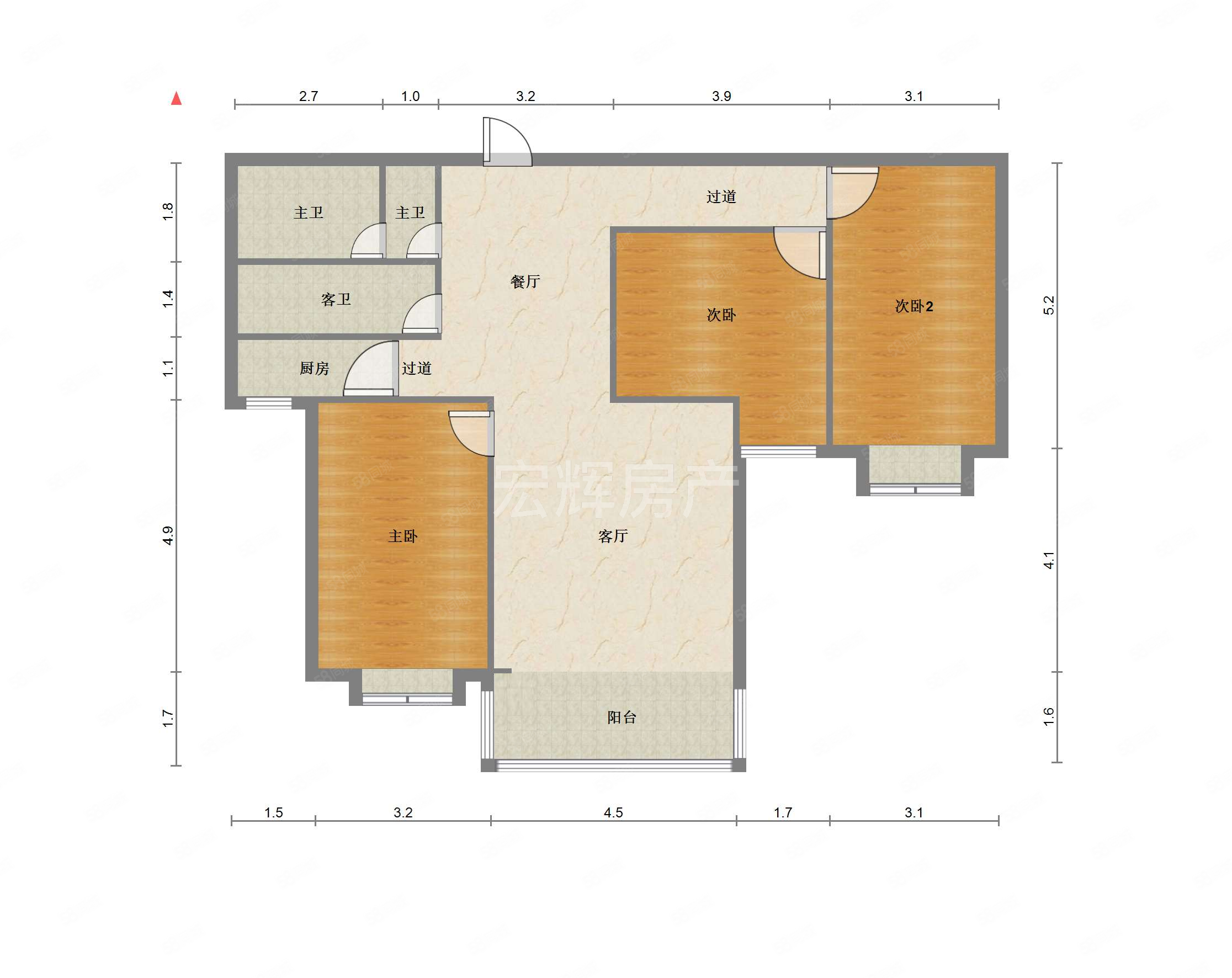 省委大教梁住宅小区3室2厅2卫139.97㎡南229万