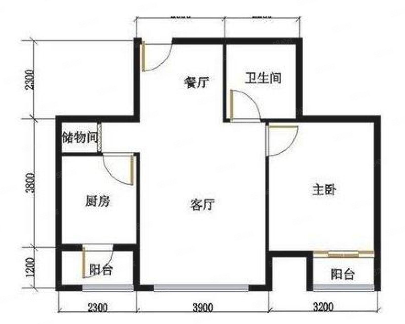 清雅小区1室1厅1卫63.83㎡南140万