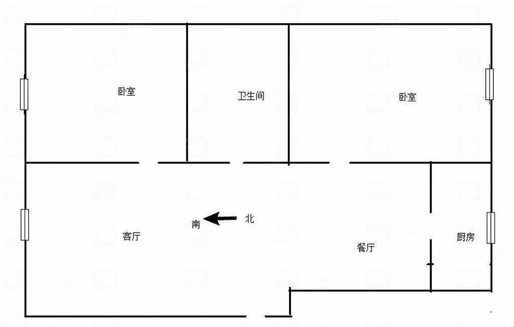 鑫欣家园2室2厅1卫129㎡南北85万