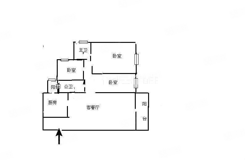 运河佳苑3室2厅2卫120㎡南北87万