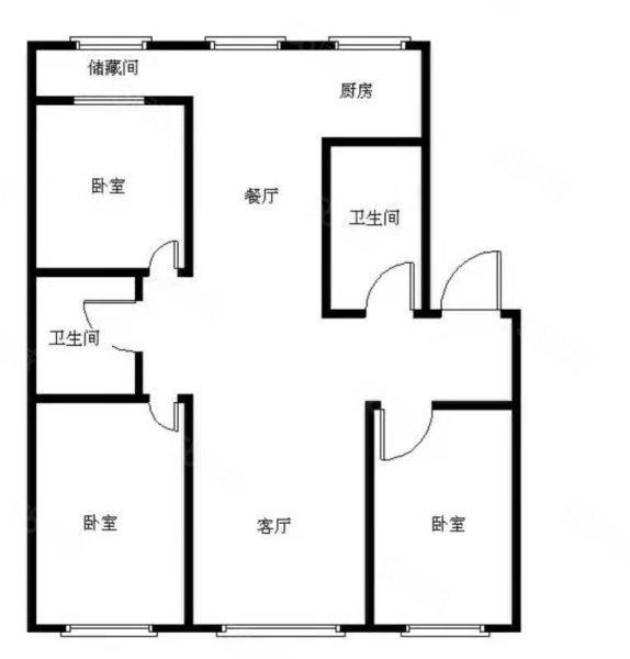 州检察院公寓3室2厅2卫126㎡南北46万