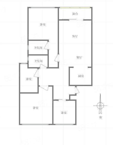 雅居乐国际花园4室2厅2卫123.31㎡南北220万