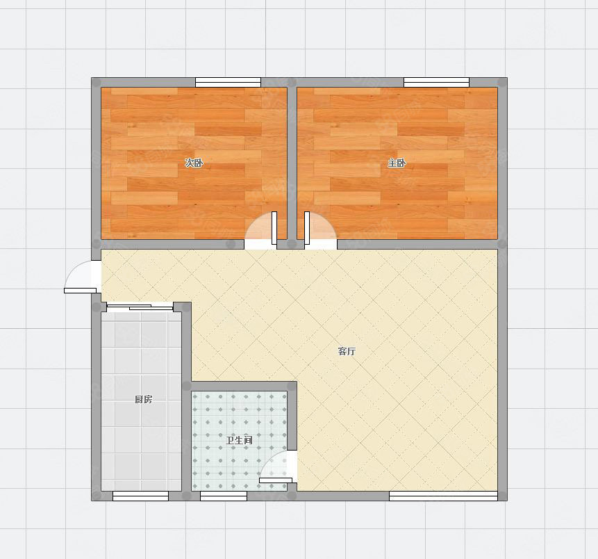 西城印象2室2厅1卫72㎡南北27万