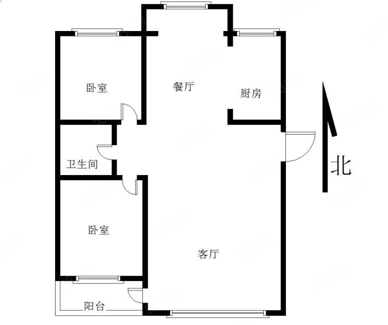 水榭花都C公馆2室2厅1卫106㎡南北73万