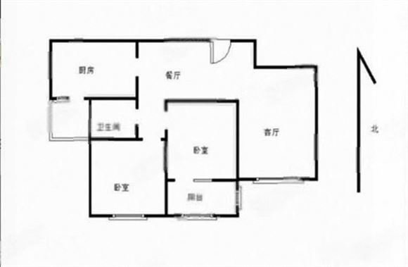 世茂滨江花园(南区)2室2厅1卫106㎡南188万