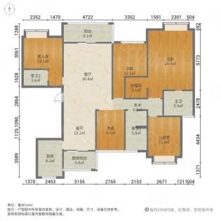 彝人外滩4室2厅2卫158㎡南北69万