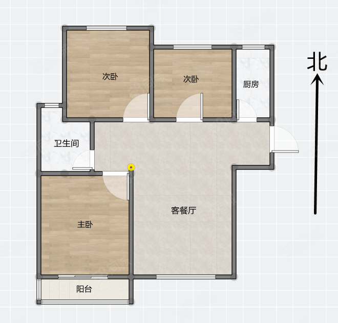 依云湾3室2厅1卫103.41㎡南北68.8万