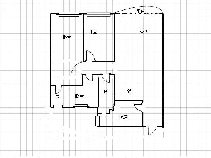 珠江花园(南区)3室2厅2卫126㎡南北110万