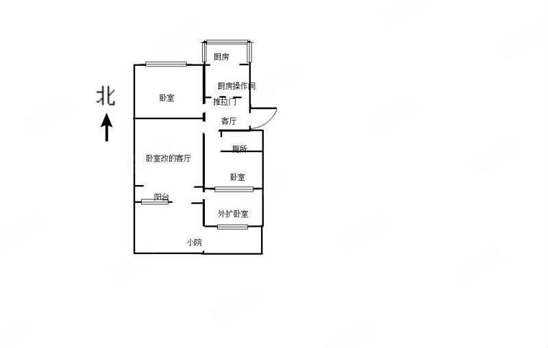 消防局宿舍3室1厅1卫75㎡南北116万