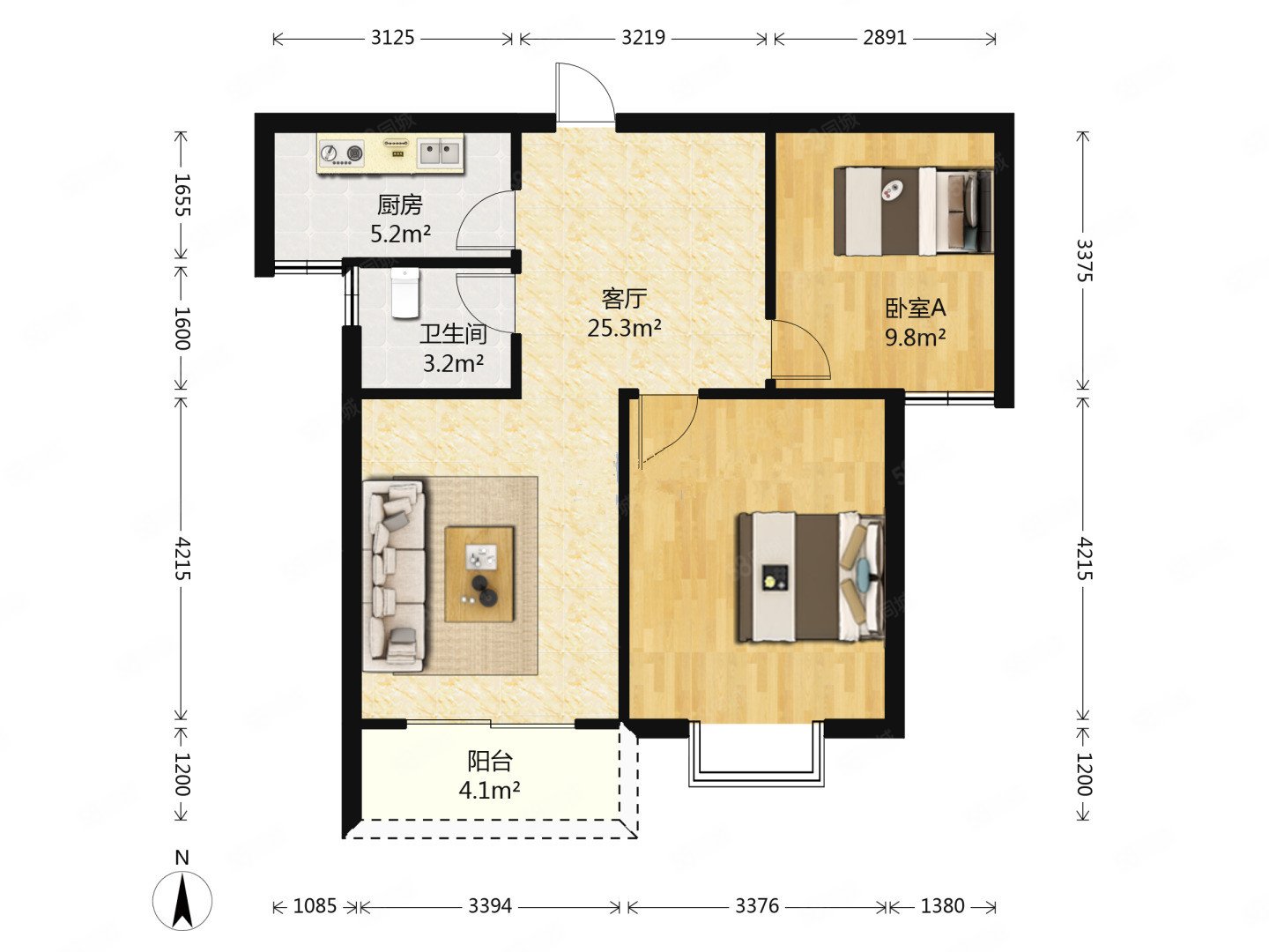 瑶海佳苑兴华苑c区交通便利有电梯临地铁大两居