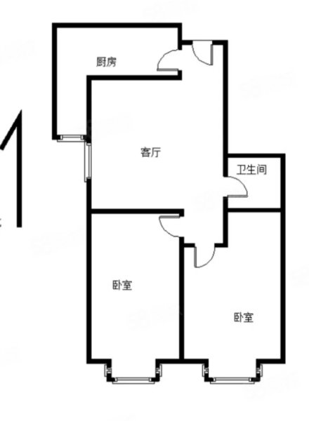 上上城第三季2室1厅1卫72.15㎡南90万