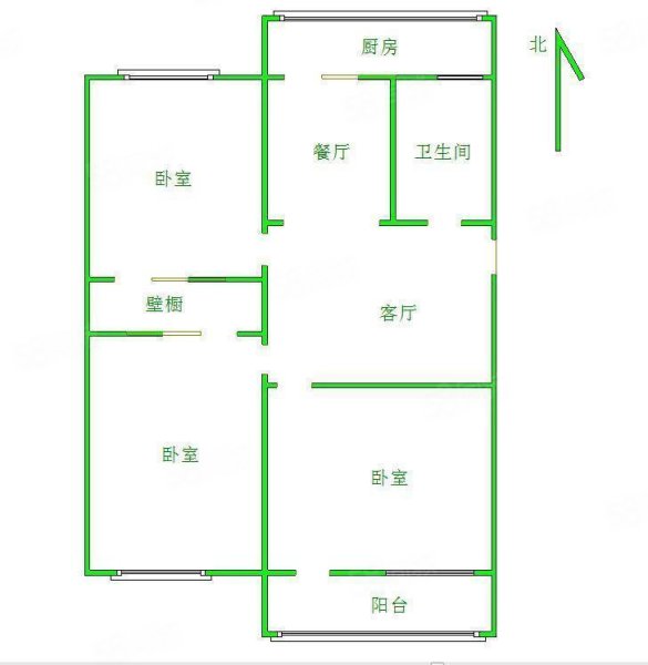 英雄山路130号院3室1厅1卫103㎡南北150万