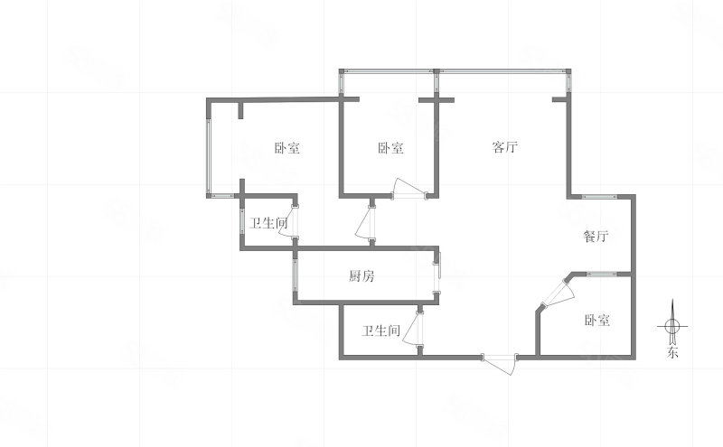 三陵大厦3室2厅2卫134㎡南北110万