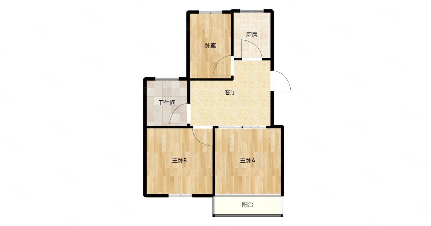 新海花园2室2厅1卫100.5㎡南北90万
