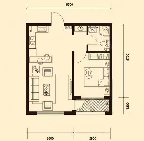 安智小区(西区)1室1厅1卫42㎡南7.8万