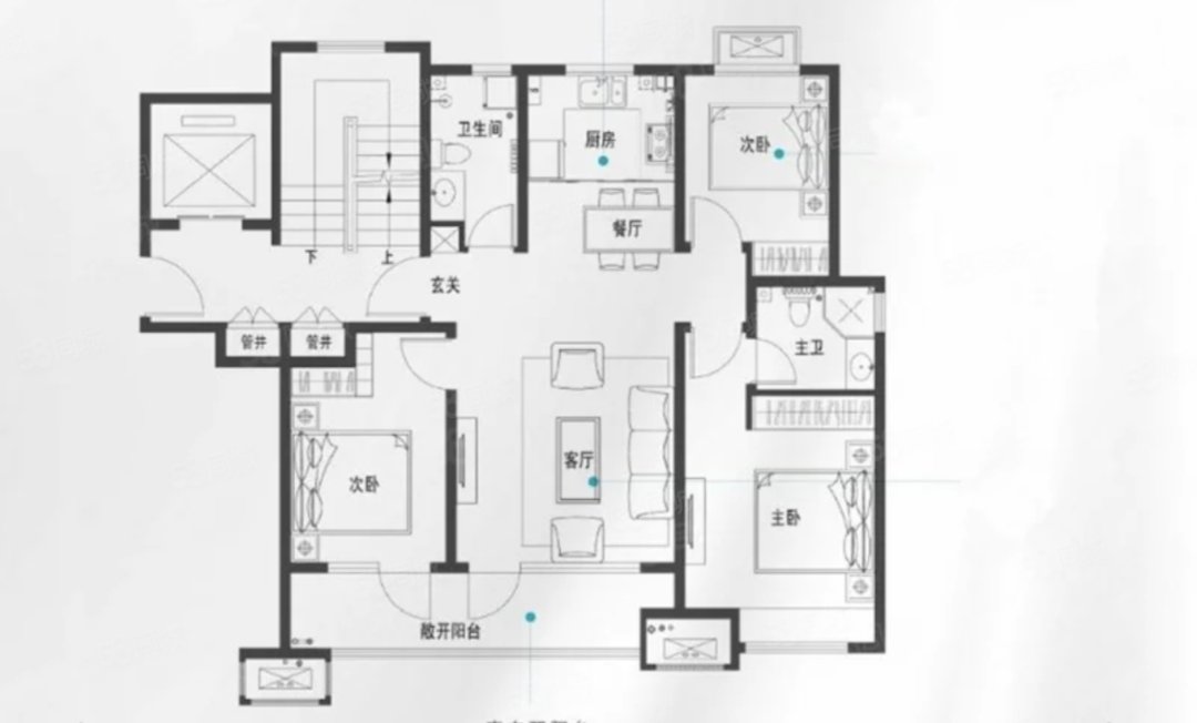 龙源府邸2室2厅1卫80㎡南北50.5万