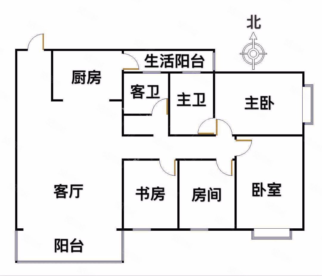 同德广场旁金呈北泰花园 精装4房 东南向 有钥随时看