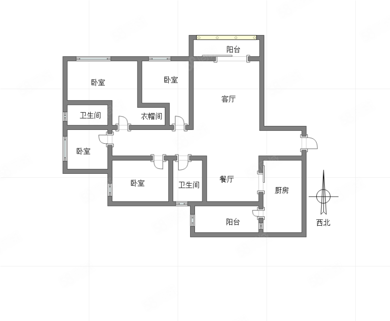 金茂珑悦(南区)4室2厅2卫129㎡南239万