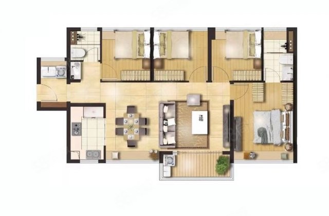 中建岭南悦府4室2厅107.32㎡123万二手房图片