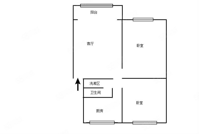 东栗巷小区2室1厅1卫45㎡南北49.7万