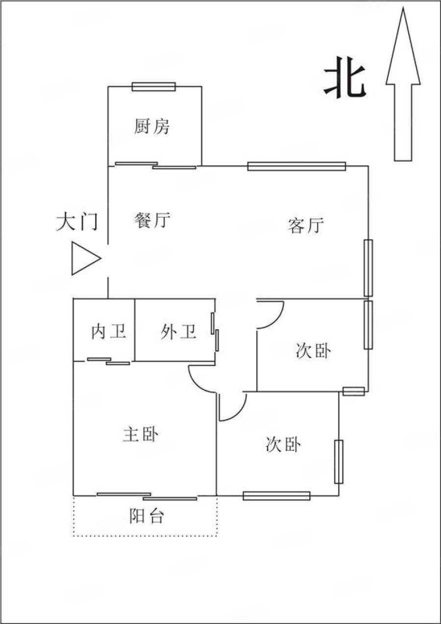 葡萄景苑3室2厅2卫120.51㎡南北168万