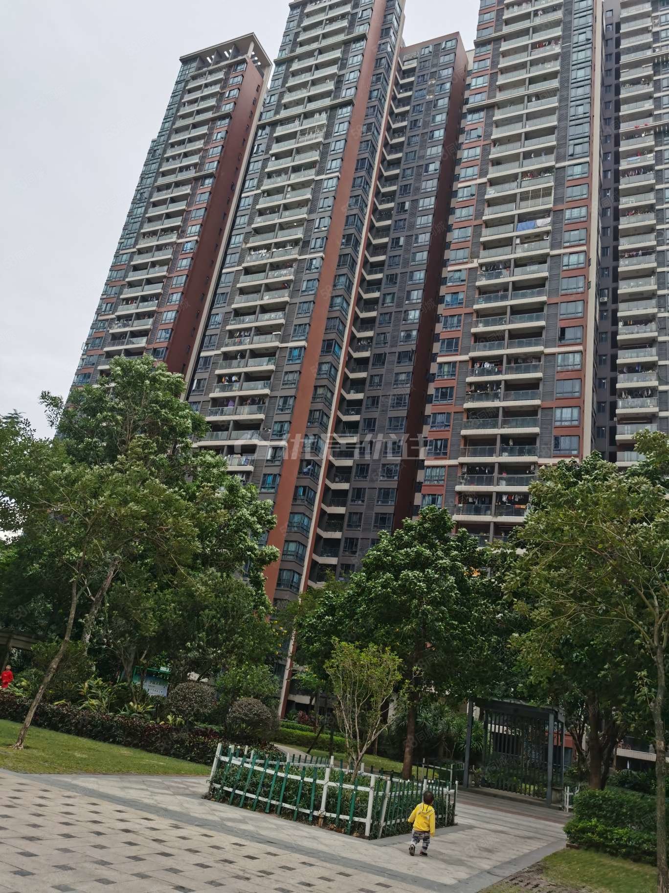 官湖地铁口,锦绣天伦3房南向看花园,毛坯,业主急卖价格真实