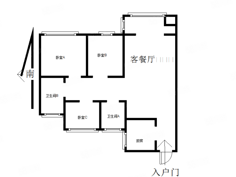 双池花园二楼,光线很好,随时看房,海州大院-连云港58同城
