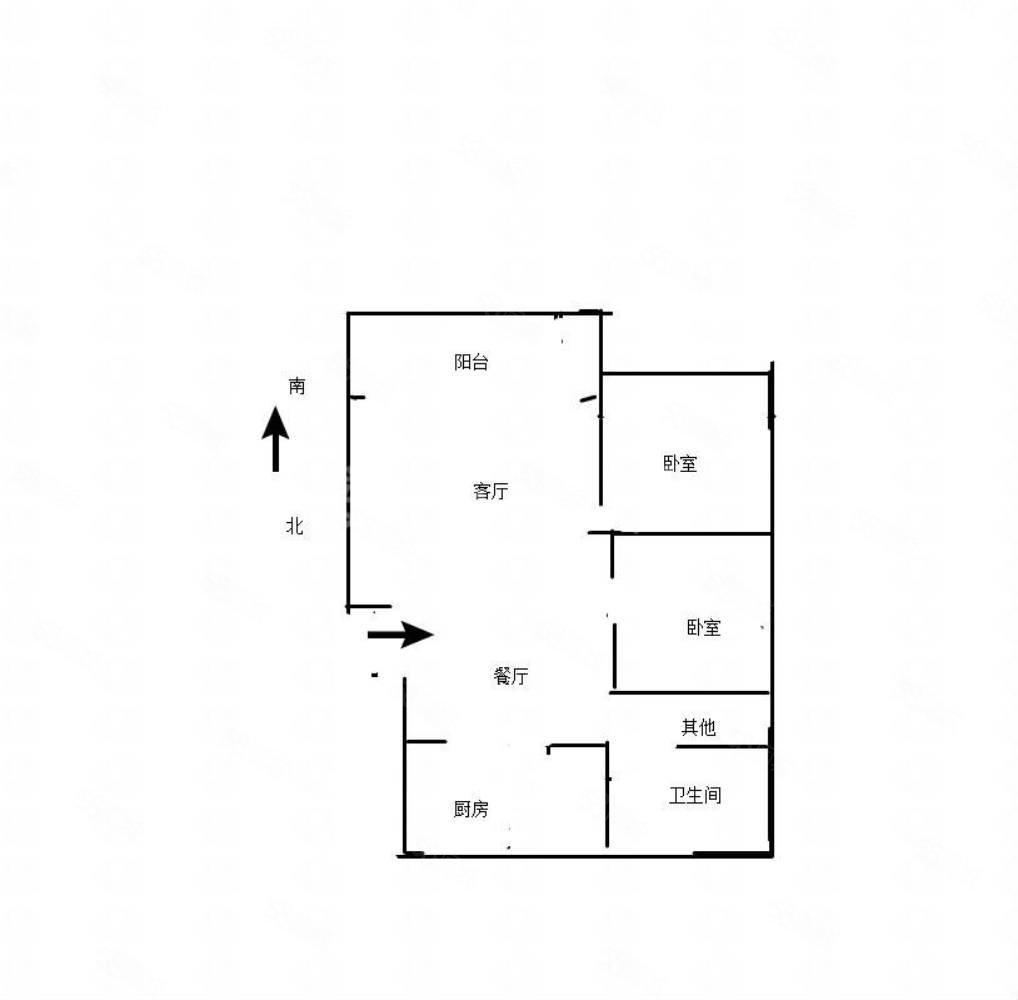 枣树园3室2厅1卫86㎡南北56万
