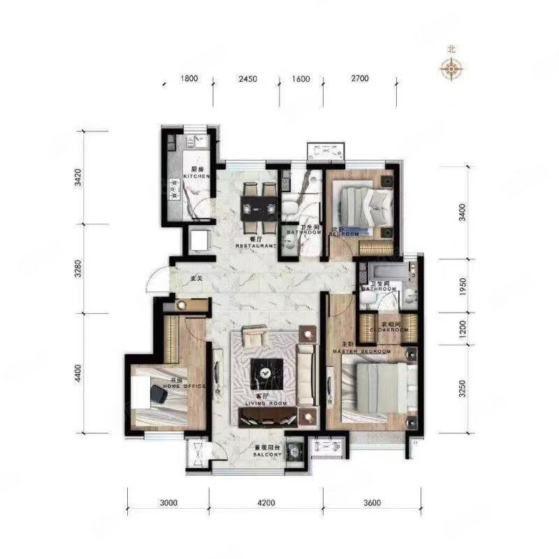 工行家属楼3室1厅1卫82㎡南北65万