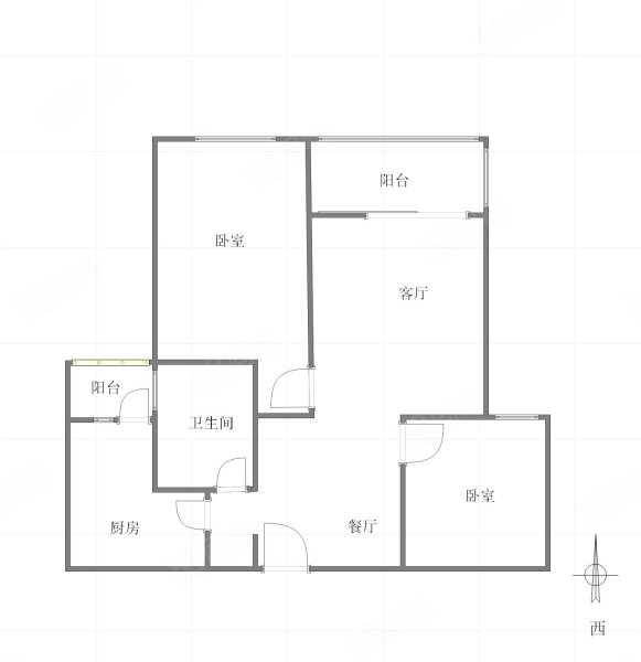 御龙天峰2室2厅1卫86.71㎡南北127万