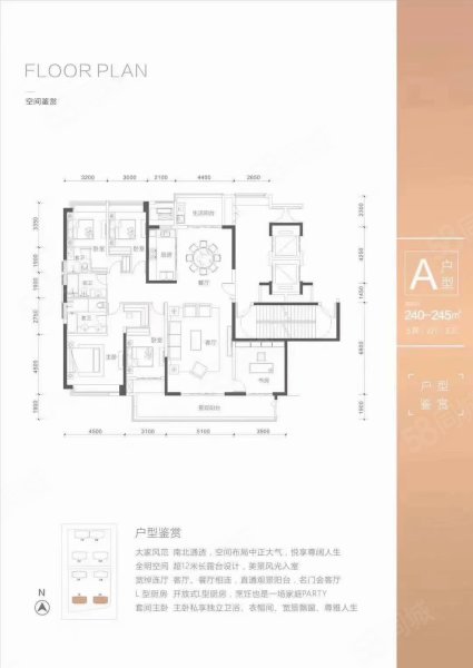 东海九榕府5室2厅3卫244㎡南北141.5万