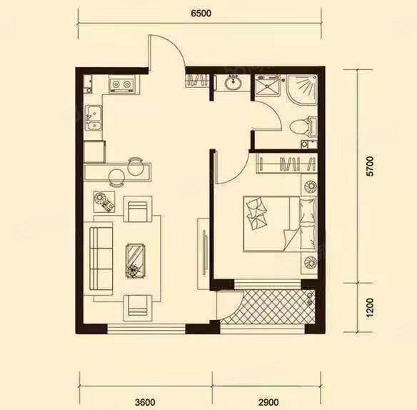 新合家园3室2厅1卫134㎡南北59.8万