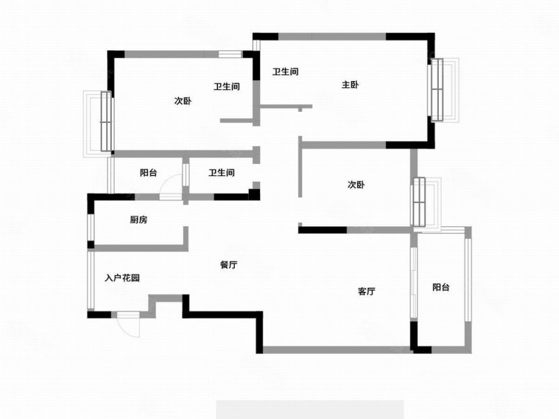 美心江与江南4室2厅2卫130㎡北165万