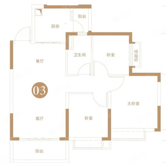 芳辰一品3室2厅1卫108㎡南北31.8万