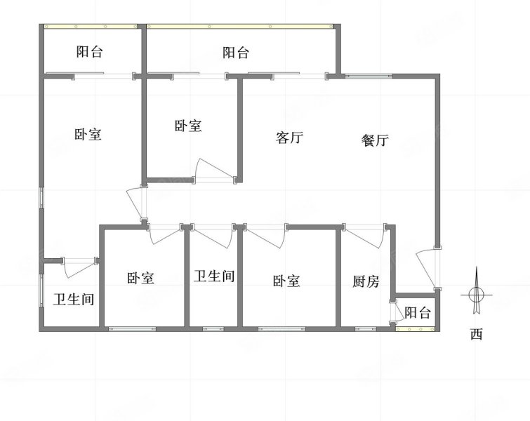 蓝光悦江府(一期)4室2厅2卫139㎡南北151万