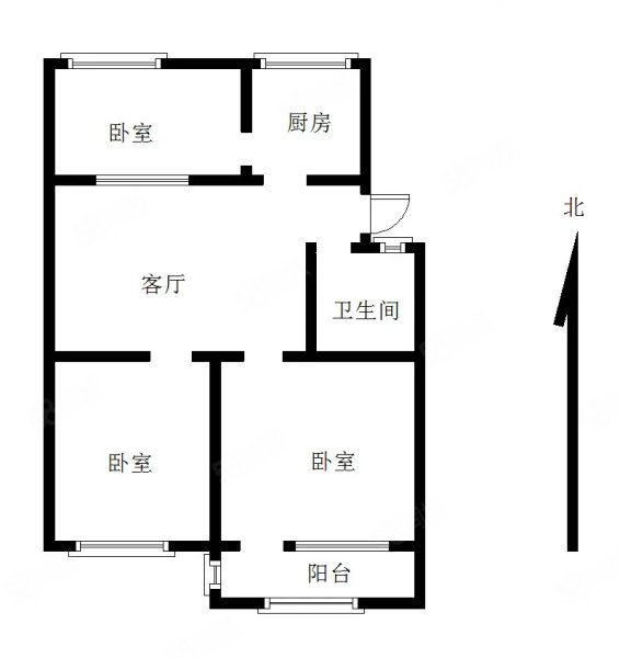 聊建集团五公司家属院3室2厅1卫90㎡南北83万