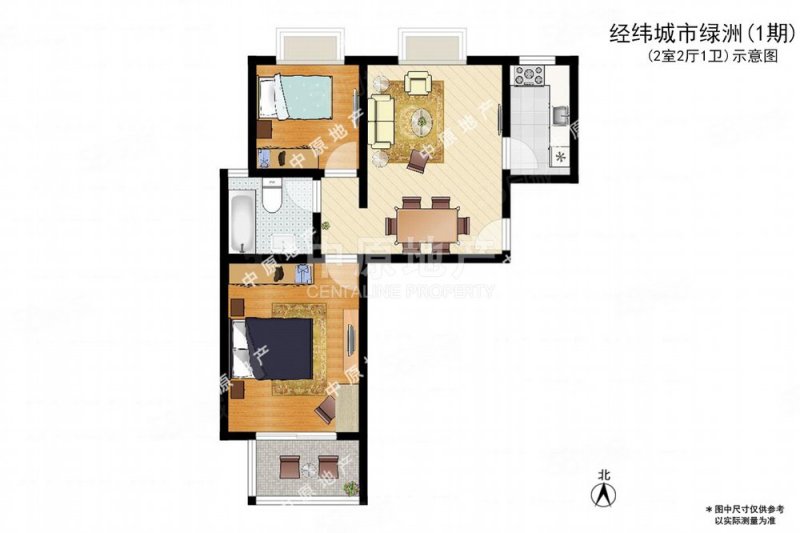 经纬阳光水岸家园2室1厅1卫71.71㎡南356万