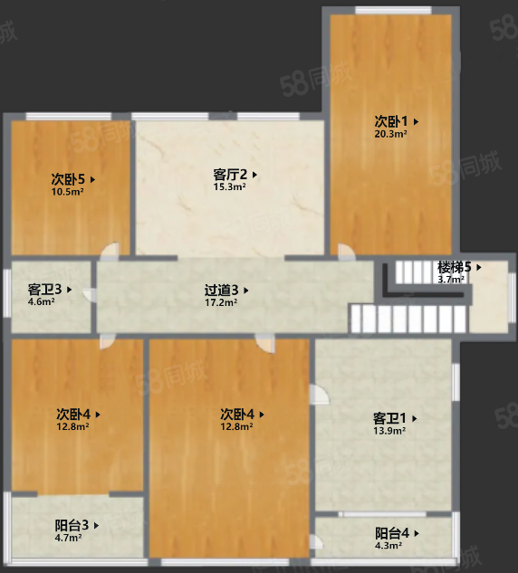 八仙别墅8室3厅5卫411㎡南北1500万