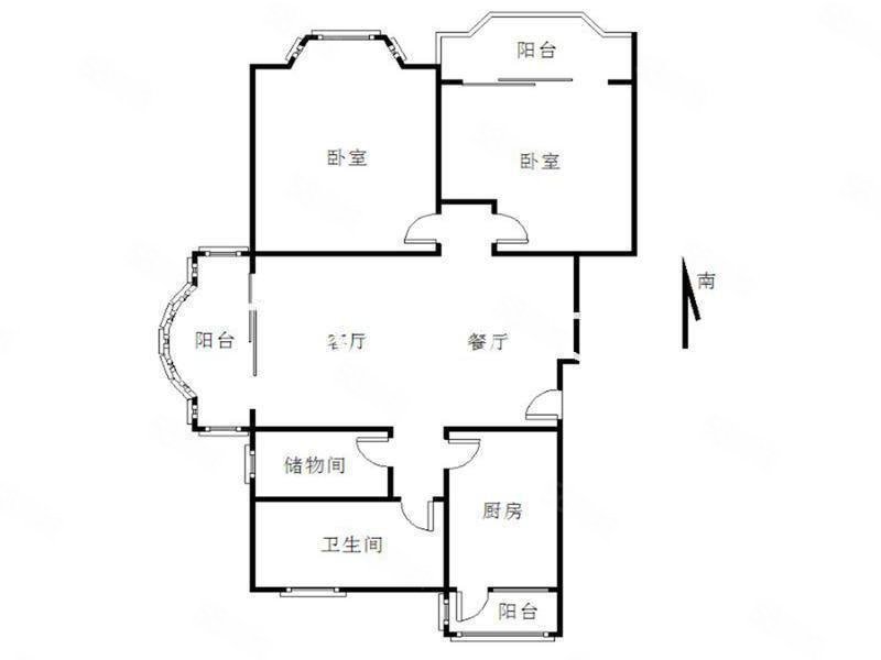 中大雅苑2室2厅1卫109.32㎡南北632万