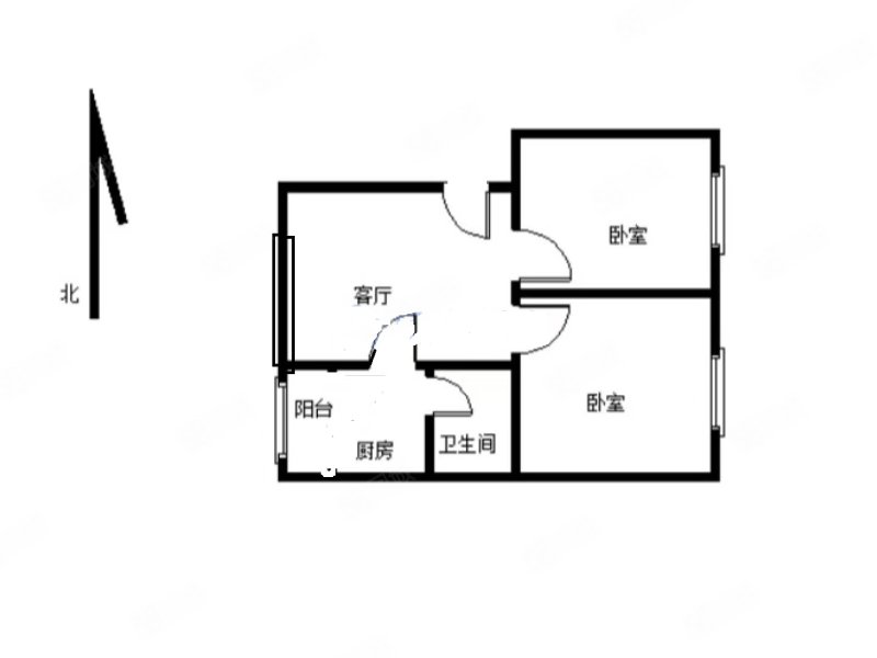 赛音小区(北区)2室1厅1卫59㎡南北32.5万