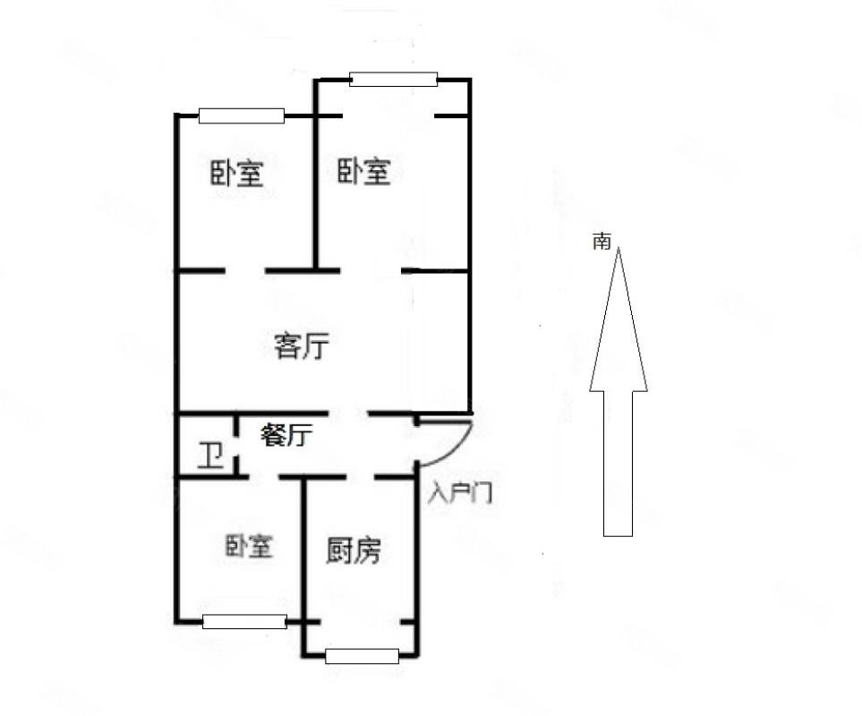 百合園(密云)3室2廳1衛(wèi)92.08㎡南北154萬