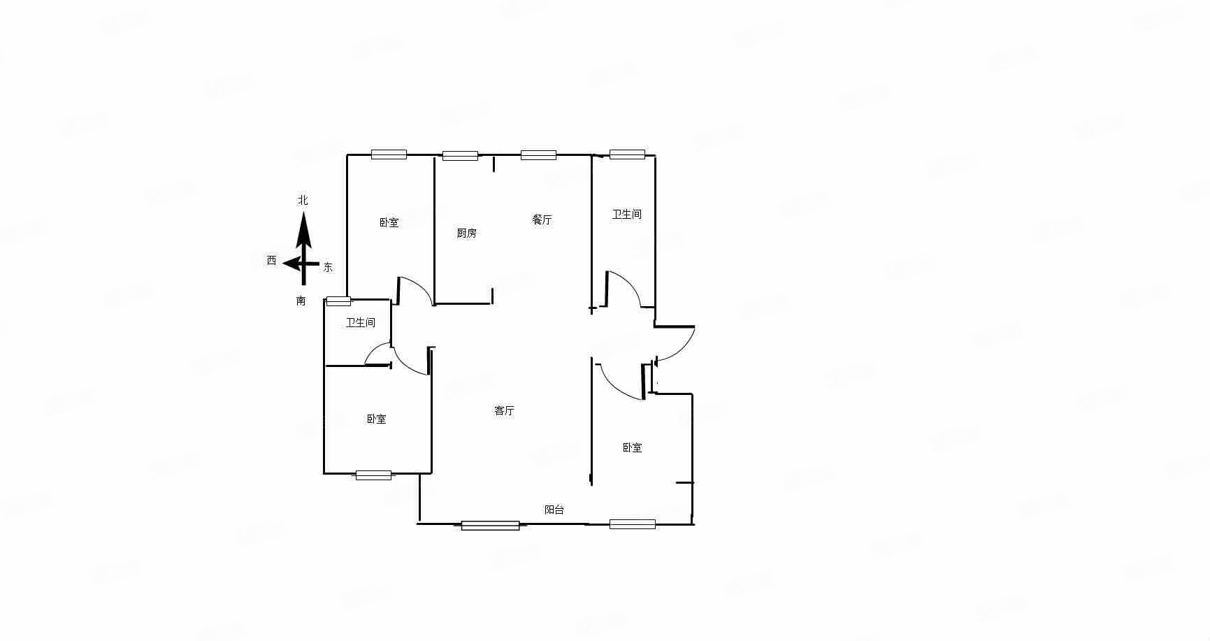 云门山居3室2厅2卫160㎡南北99万