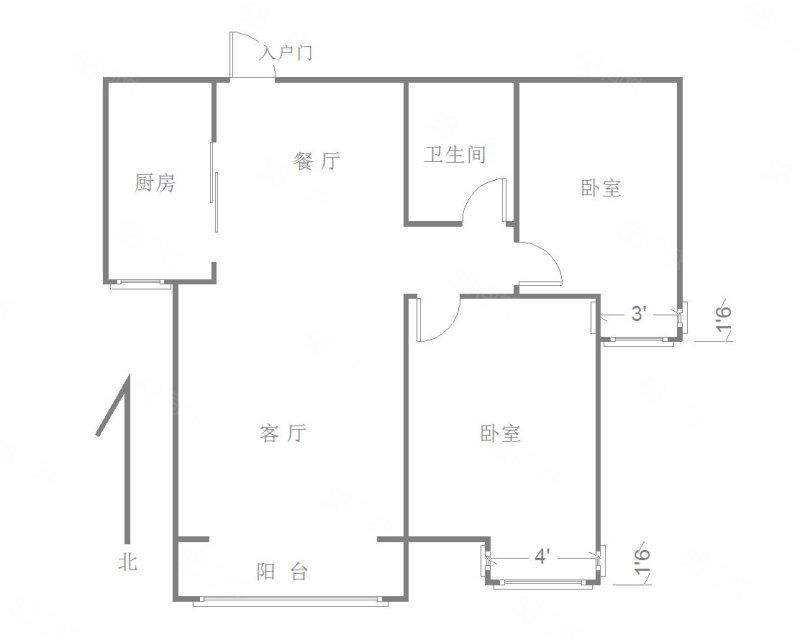 鲁商南池公馆2室2厅1卫98.51㎡南北110万