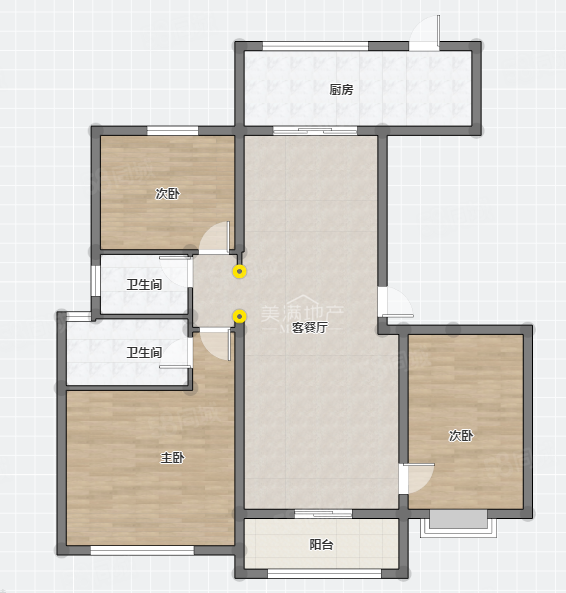 诚城常青藤3室2厅2卫148㎡南北95万