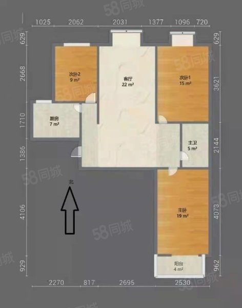 水岸美景3室2厅2卫135.05㎡南北80万